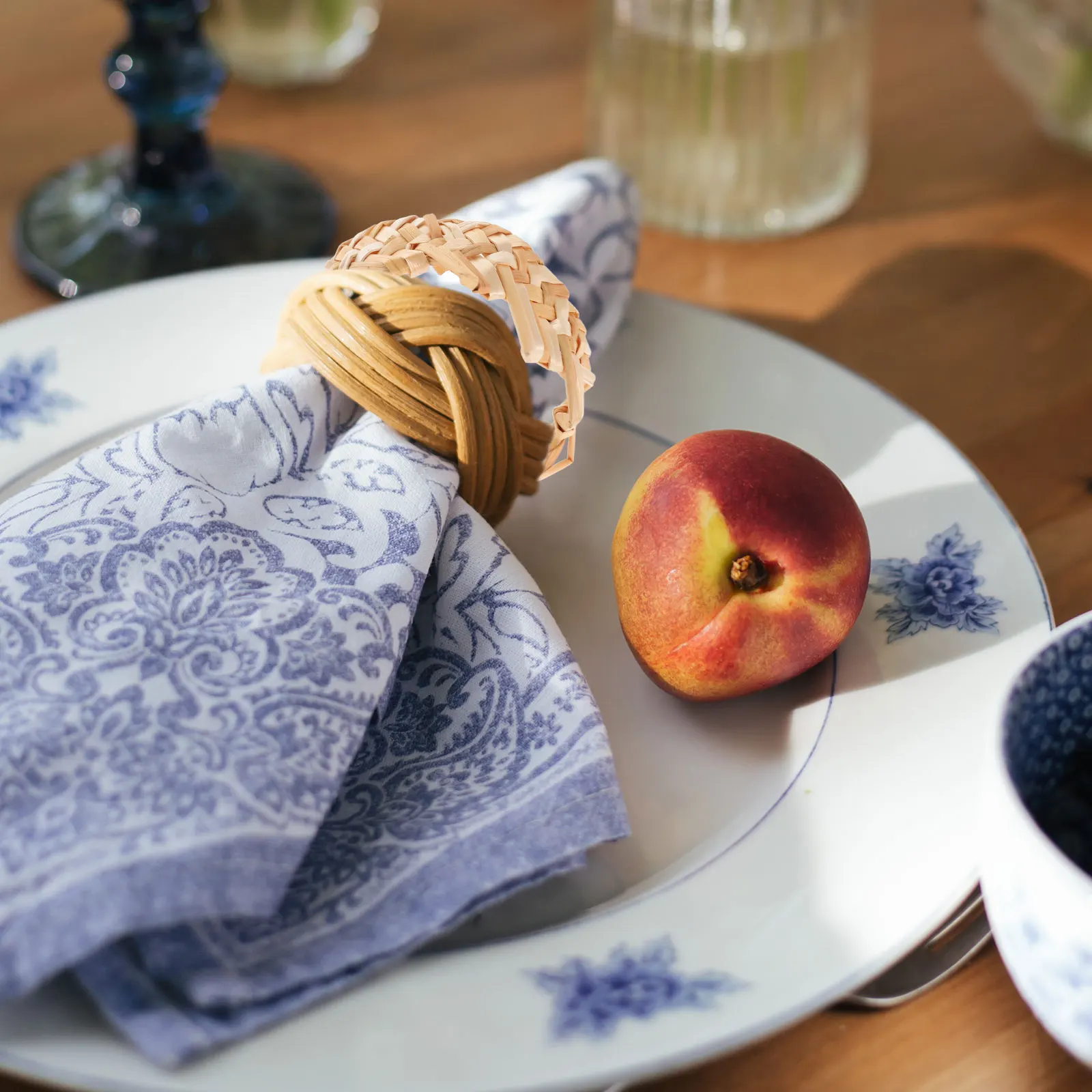 

6pcs Napkin Rings Straw Woven Decorative Table Setting Serviette Ring Holder Rustic Wedding Dinner Decorations