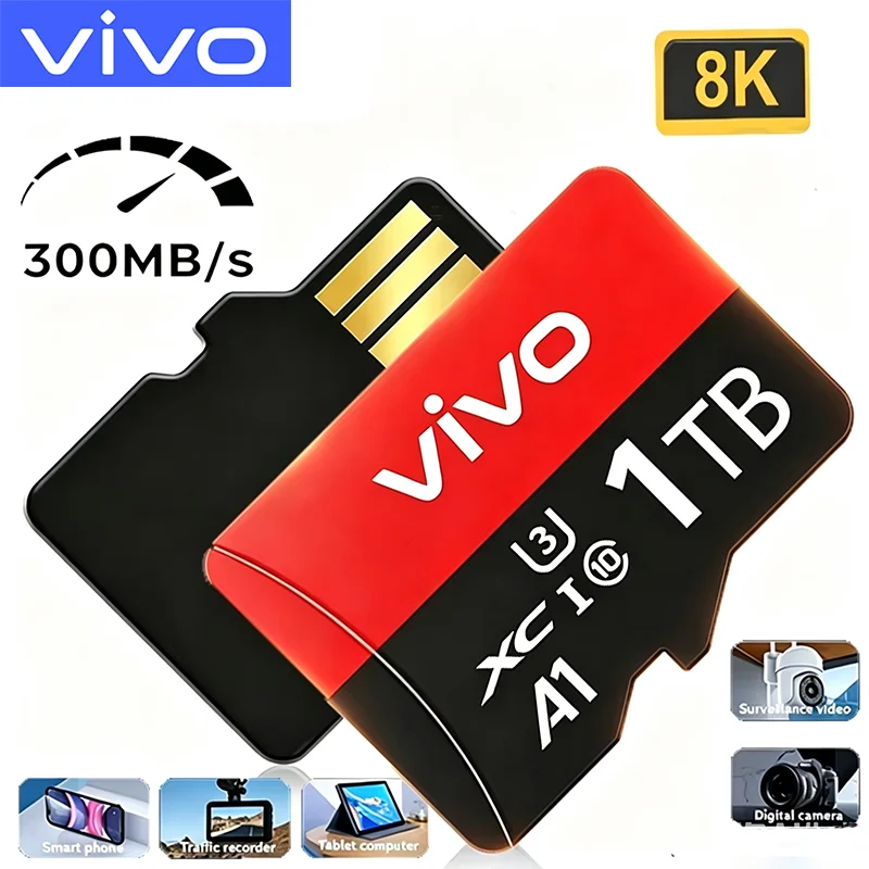 VIVO SD Card High Speed Micro SD Card for Nintendo Switch 1TB 512GB 256GB 128GB 64GB U3 Stable Performance SD Memory Card