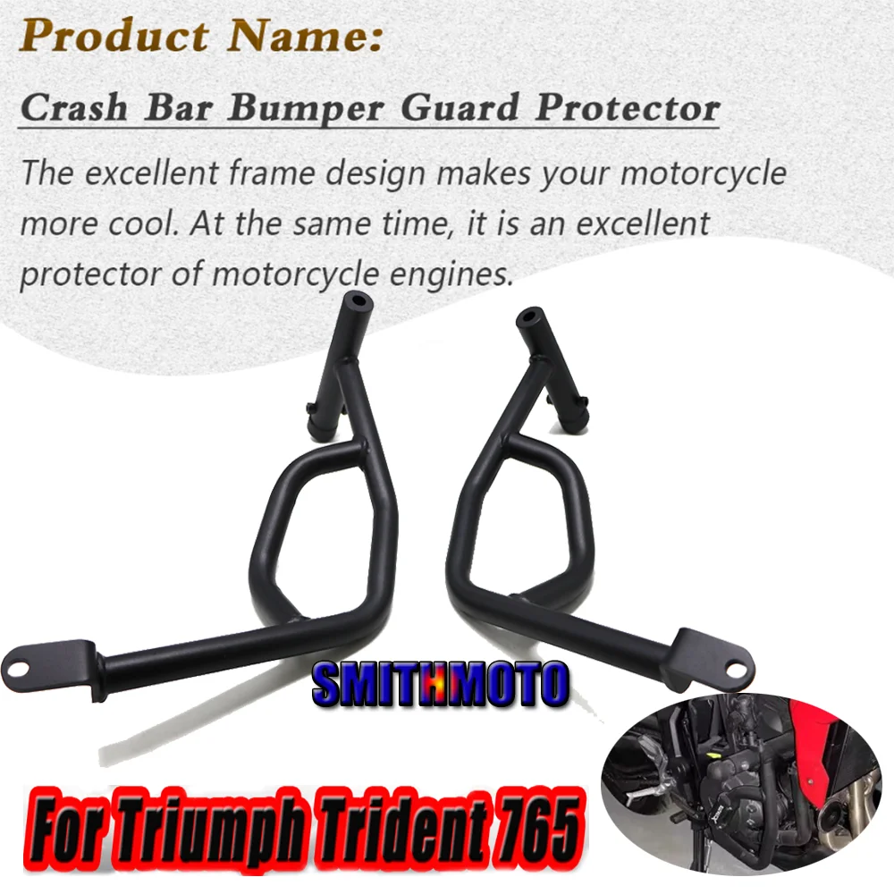 Motorcycle Accessory For Trident 765 765RS/R Bumper Guard Frame Crash Bar Engine Guard Frame Sliders Bumper Falling Protector