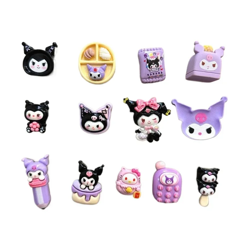 Sanrio Kuromi refrigerator magnet cute accessory magnet mini three-dimensional creative magnetic diy cream cartoon decoration