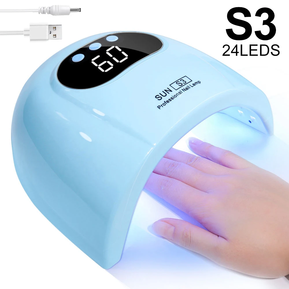 

UV LED Nail Lamp Professional Gel Polishing Nail Light 24 LED Nail Art Quick Dryer for Nail Gel Curing Nail Salon Tool