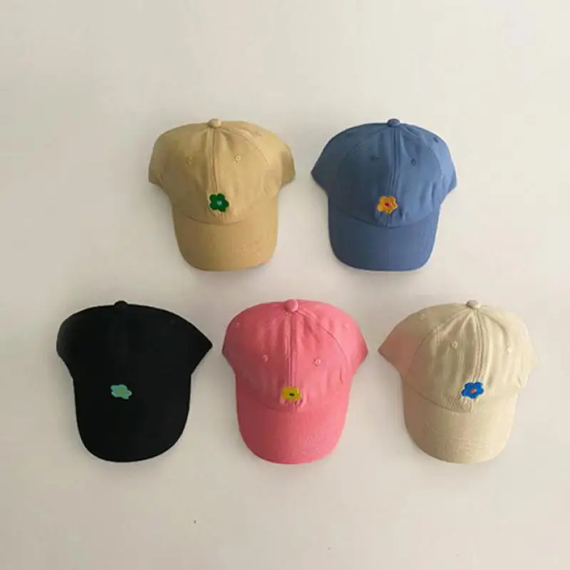 2024 New Baby Summer berretto da Baseball Cute Flower Pattern Baby Girl cappelli da sole Outdoor bambini cappello cotone bambini visiera regolabile