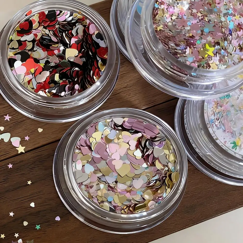 1Box 3D Multicolor Star Nail Glitter Sequins Mixed-Sizes Five-Pointed Stars Flakes Nails Art Decorations DIY Manicure Paillettes