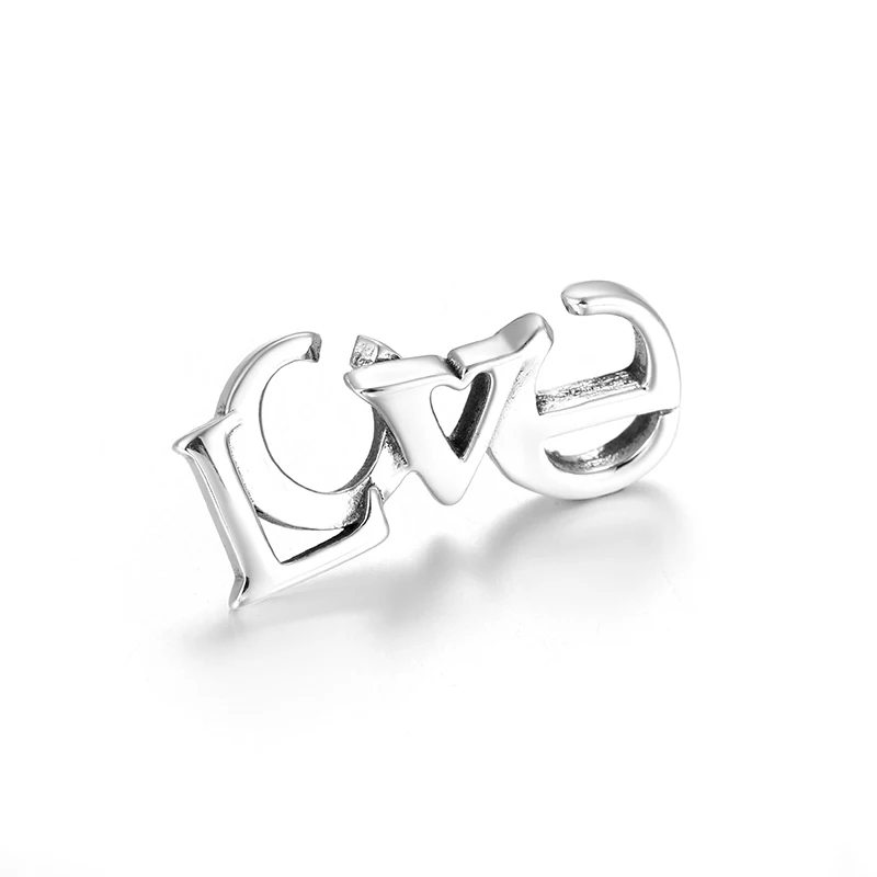 Lucky Clover shape 925 Sterling Silver beads Fit fine Unisex X Rubber Bracelet Bangle For Women Men Top quality beads image 6