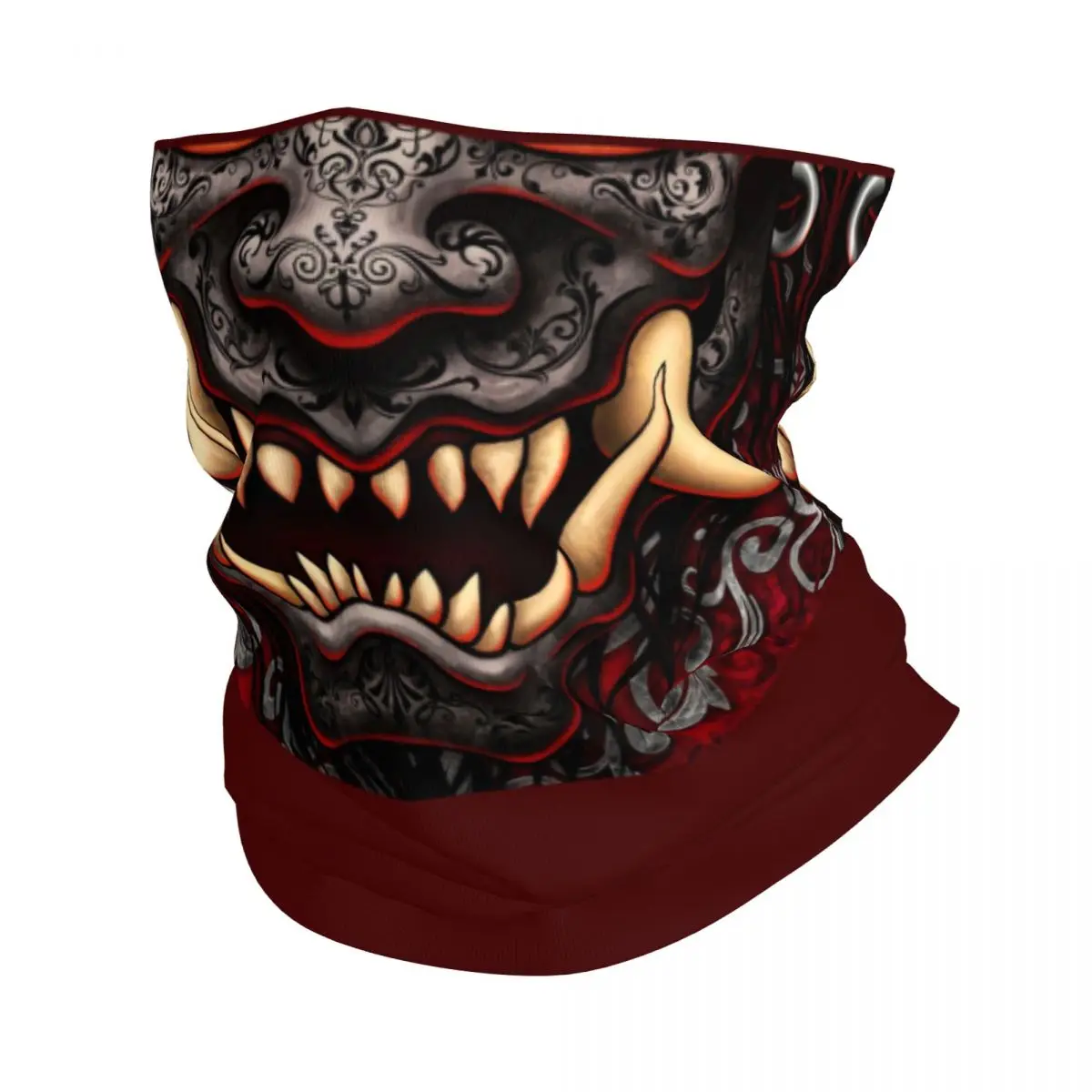 custom gothic oni hannya rosto cachecol gaiter pescoco bandana de protecao uv japones samurai demonio headband balaclava capa 01