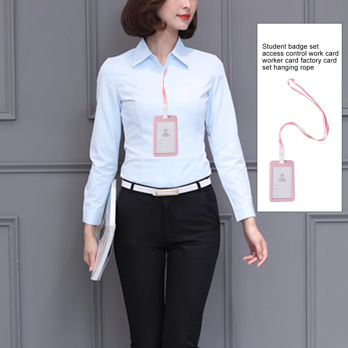 

Chest Badge Holder Clear Id Window Plastic Case For Work School Office Id Card Protection Badge Lanyard Plastic