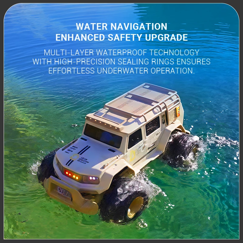 SL8018A 1:14 Amphibious 5-Channel 2.4G All-Terrain Remote Control Car with Lights and Sound Effects For Boys Birthday Gift