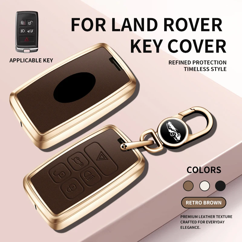 Durable Metal Protective Key Case,For Land Rover Range Rover Sport Jaguar XF XJ EX F-Pace F-Type 2018 2019 - Car Key Funda