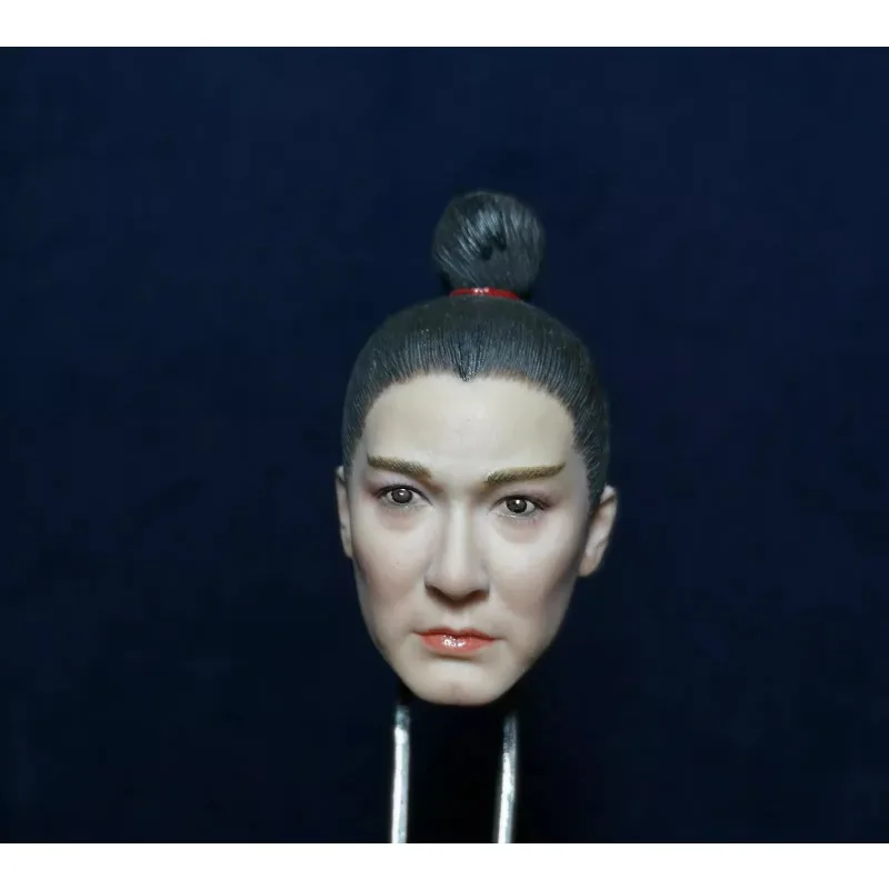 

1/6 Scale Female Soldier Head Carving Chinese Actress Ancient Lin Ching Hsia Head Sculpture Model for 12" Action Figures Body