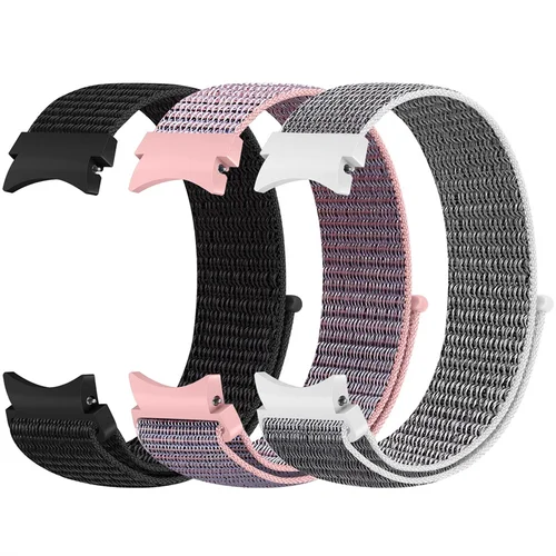 Correa de nailon para Samsung Galaxy Watch 7 6 5 4 44mm 40mm 5 pro 45mm pulsera deportiva de 20mm Galaxy Watch6 Classic 47mm 43mm