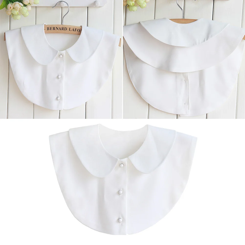 

Removable White Fake Collar for Women Detachable Half Shirt Blouse False Collar Easy Match Dress Sweater T-Shirt Lapel