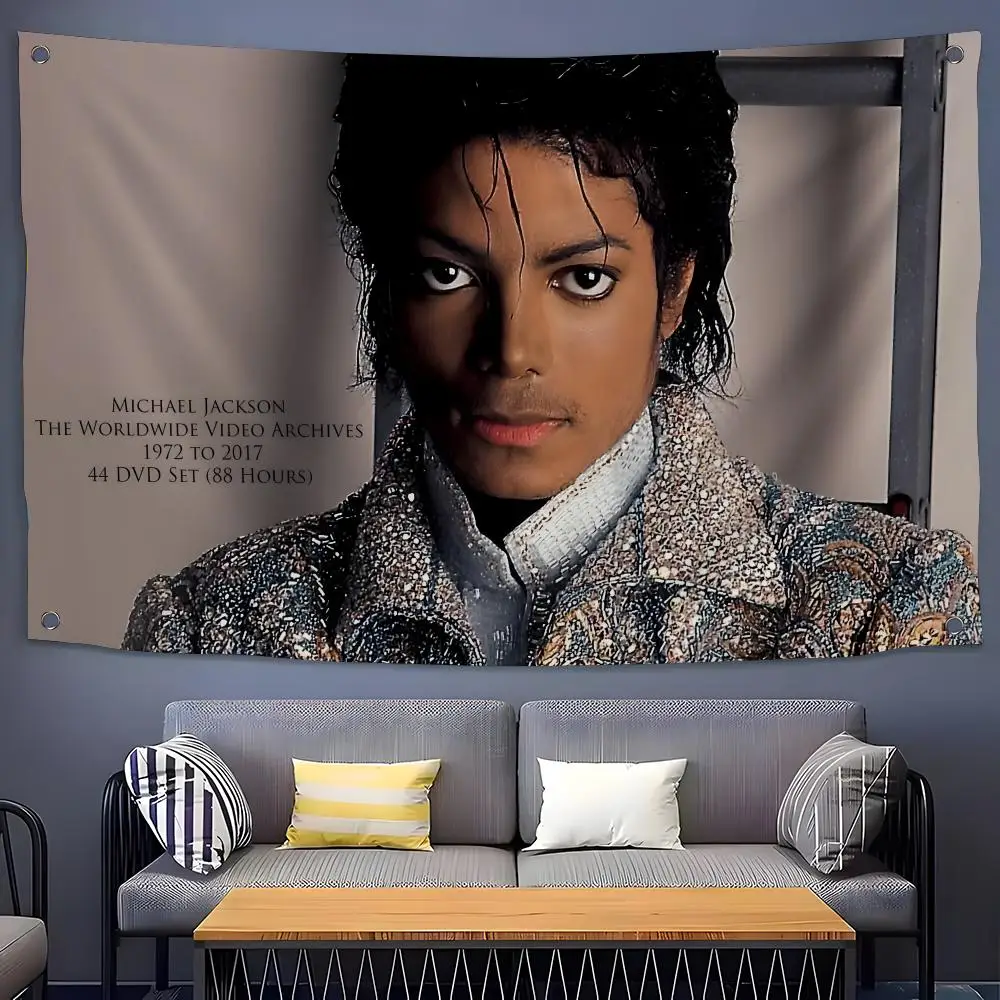 M-Michael Jackson Flags Flags for Room, Bedroom, Home, Outdoor, Wall Hanging, Concert Print, Art Banner