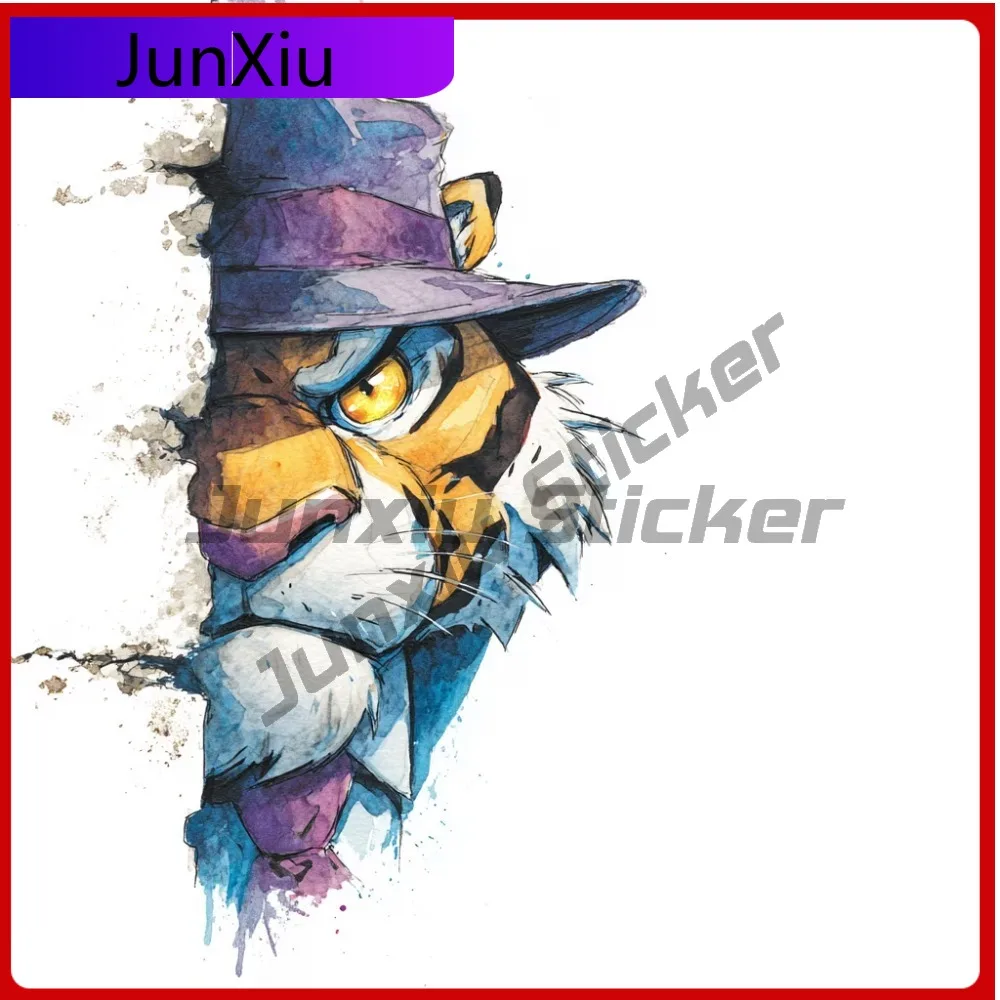 

Tiger Sticker, Watercolor Decal, Cool Car Laptop Window Bumper Waterproof Vinyl Decal Decoration Cool Unique Unique Cool