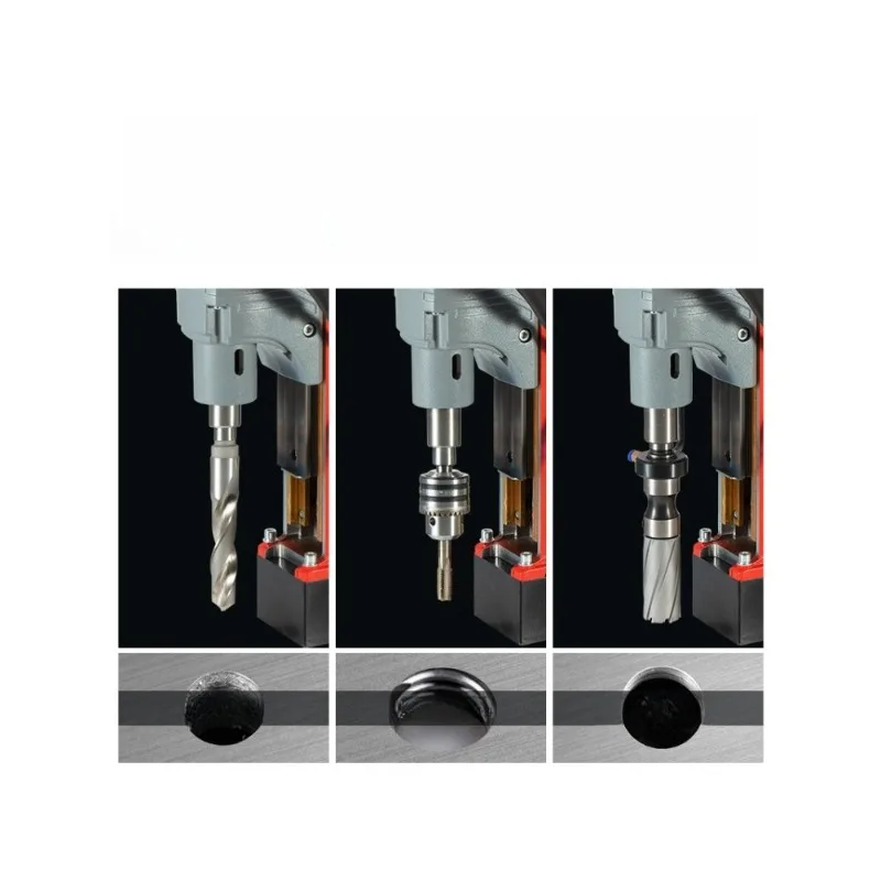 Magnetic Drill Press, Multi-Function Industrial Magnetic Base Drill with Powerful Drill Bit for Portable Bench Drilling