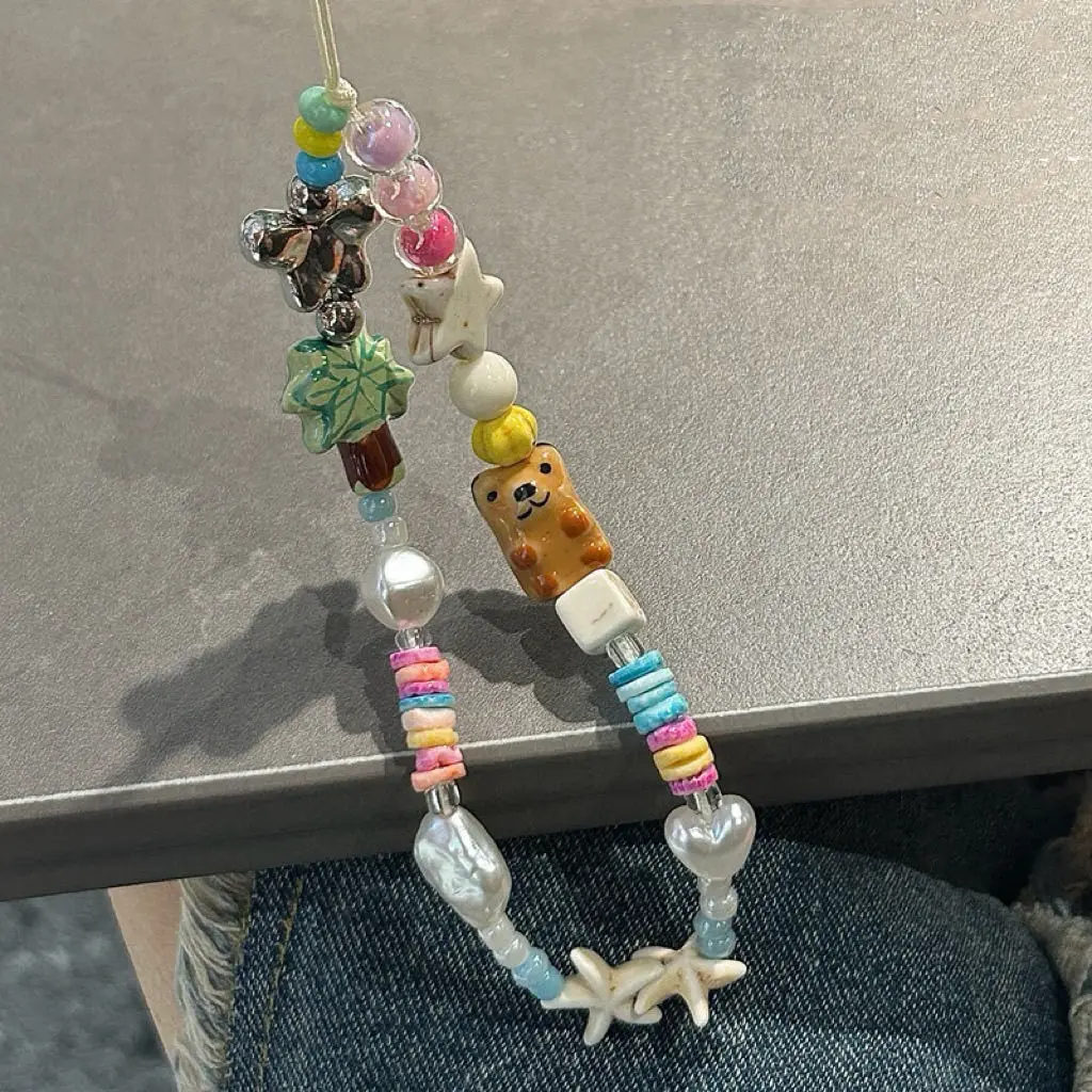 

Кокосовая пальма, морская звезда, медведь, бусина, цепочка для телефона, подвесная веревка для камеры Ccd, чехол для телефона, подвесная деталь, антиразъемная веревка, веревка из бисера своими руками