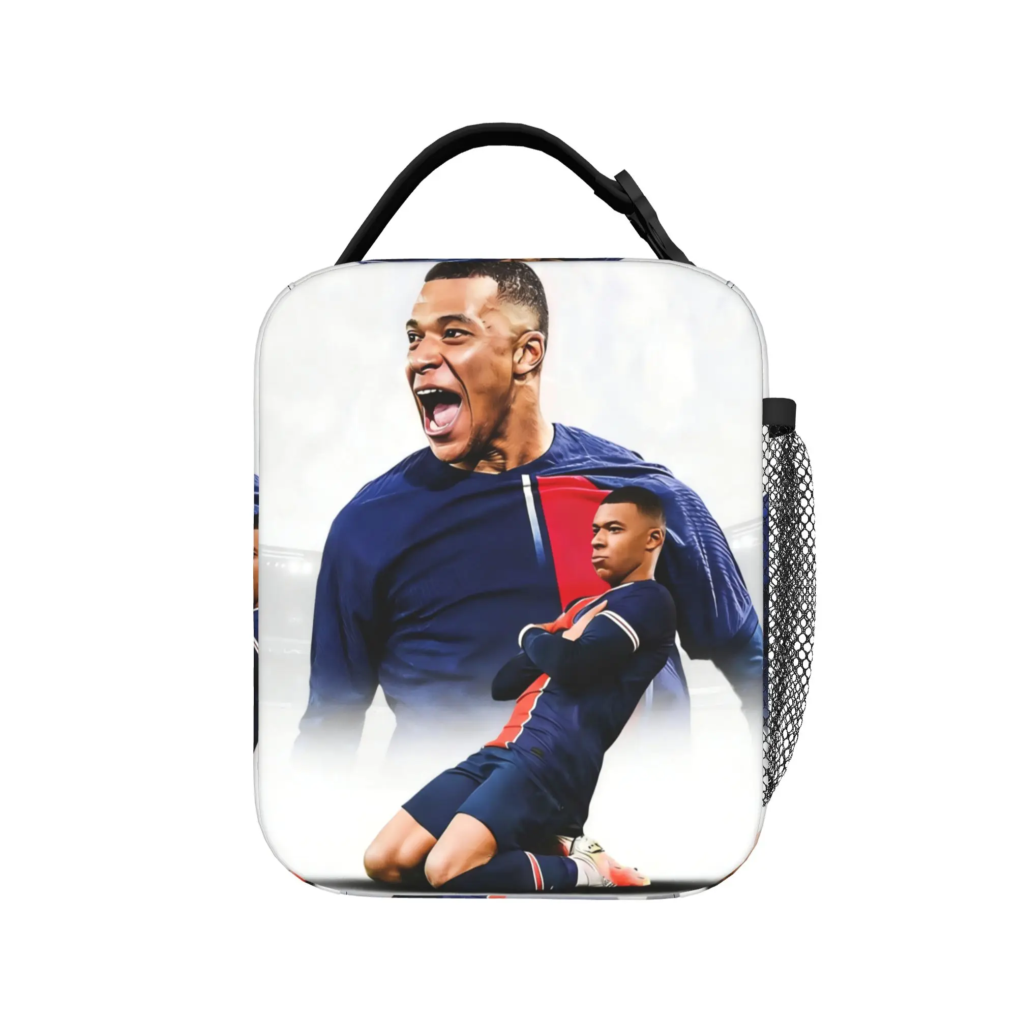 M-Mbappes Insulated Lunch Bags Cooler Bag Reusable,Lunch Container Football Soccer Leakproof Tote Lunch Box Food Handbags