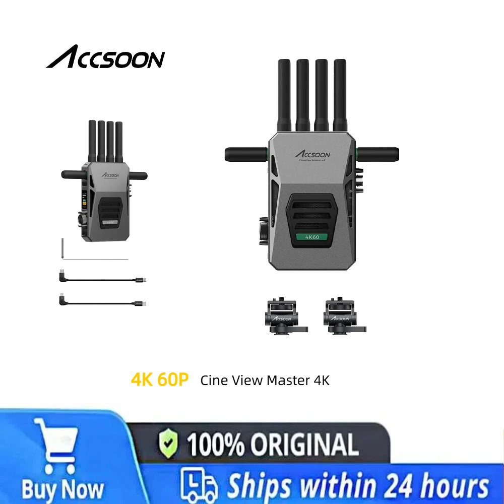 

Беспроводная видеосистема ACCSOON CineView Master 4K с процессором 8K и многопоточным HDMI-выходом для профессиональной видеопроизводства