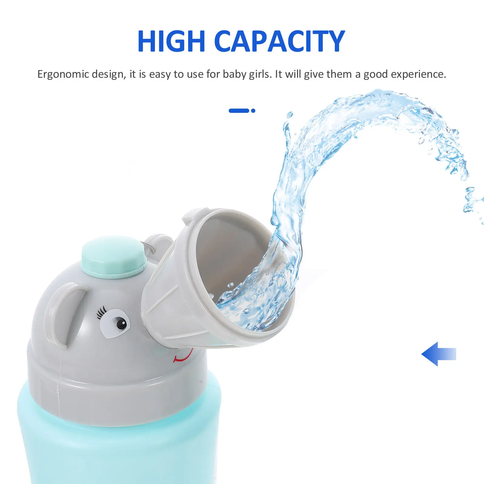 Kids Emergency Toilet Portable Urinal for Toddler High-Durability ABS Material Ergonomic Girl-Friendly Design No-Leak Travel