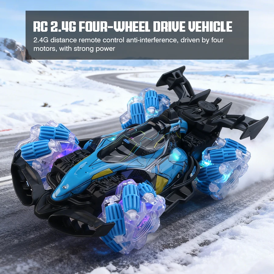 Colorful Lights Spray Stunt Racing 4WD Shift 2.4G Wireless Gesture Induction Racing Race Remote Control Toy Car