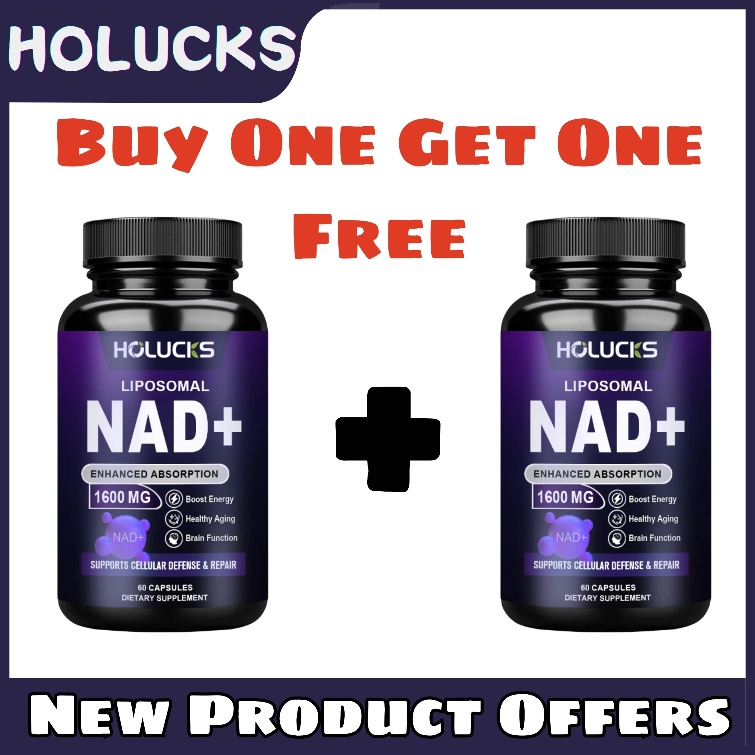 

Добавка Liposomal NAD 1600 мг, Добавка Pure NAD+, Превосходное поглощение, выносливость и здоровое старение — Силовые капсулы