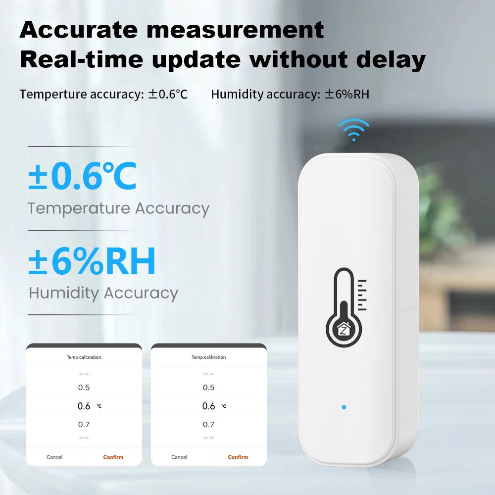 Tuya ZigBee Temperature Humidity Sensor Smart Thermometer Hygrometer Smart Life APP Monitor Home Climate Detector Hub Required