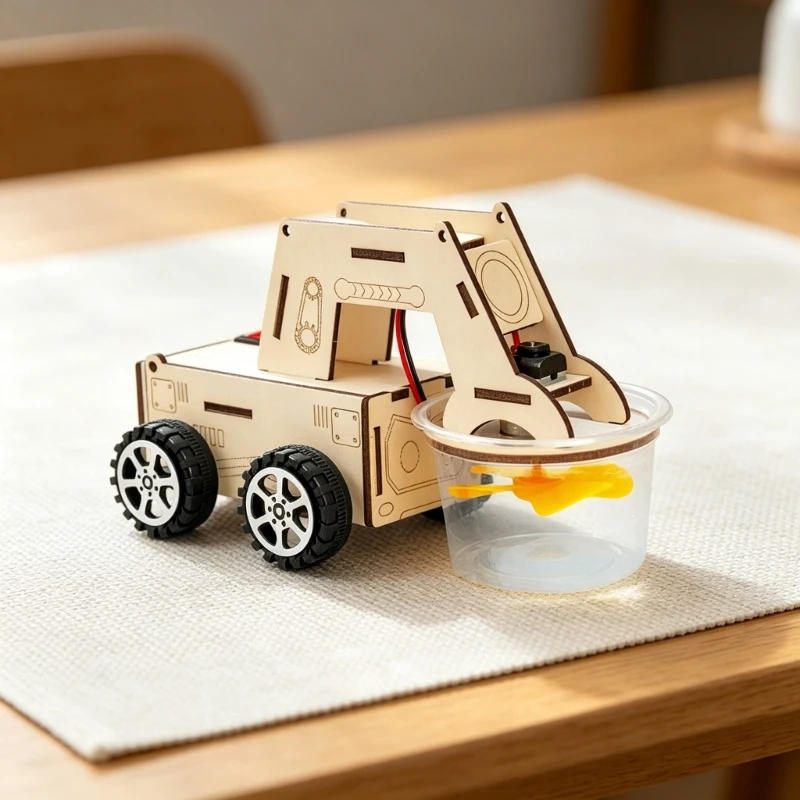  Space Cleaning Car Model Assembly Wooden Space Cleaner Sweeper Model Kids Educational Toy For Classroom Teaching