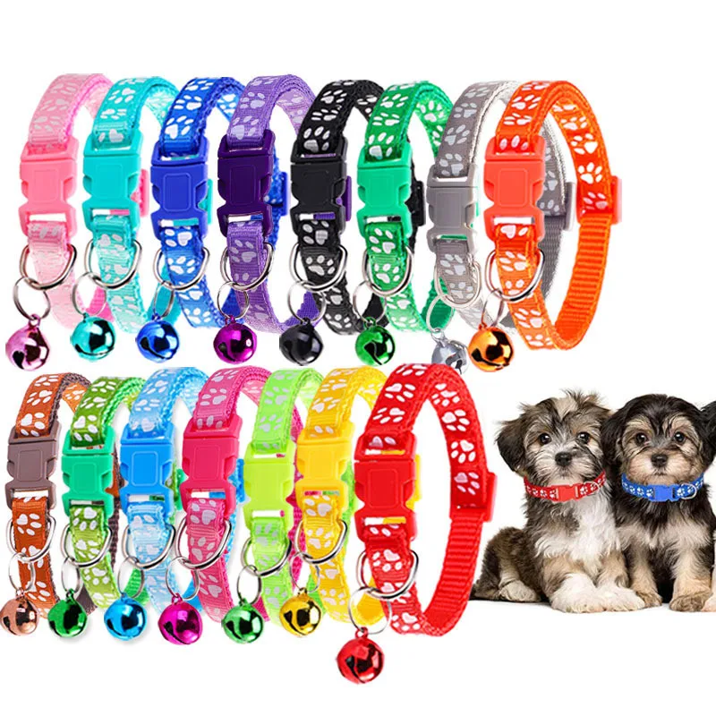 

Cute Cat Dog Collars with Bell for Small Dogs Personalized Breakaway Dog Collars Luxury Designer for Cat Adjustable Accessories