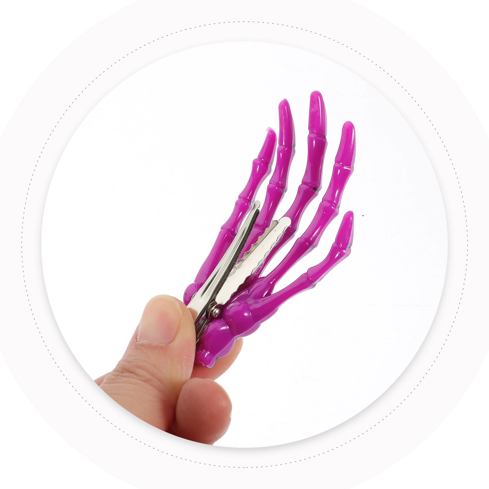 

9pcs Hand Bone Claw Hair Clips Punk Style Women Girls Wearable Hairpin Costume Accessory Hair Clip Claw
