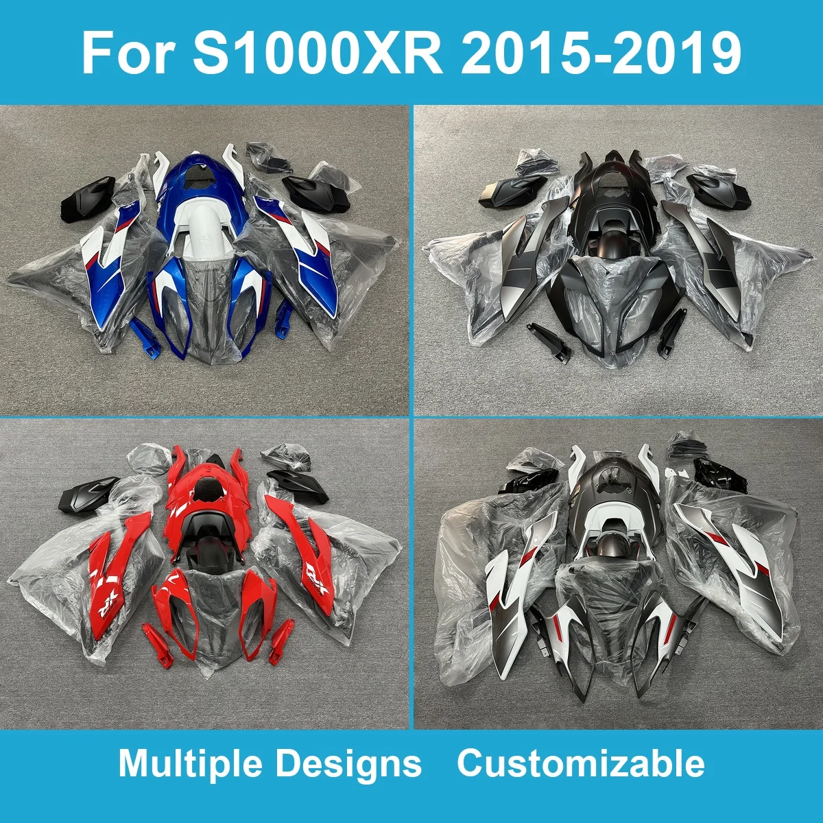 Replacement Fairing Kit Fit for BMW S1000XR 2015-2019 K49 Injection Moulded ABS Plastic Body Panels Cover Set