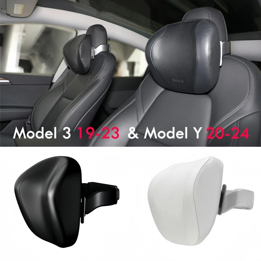

Multifunction Car Neck Pillow for Tesla Model Y & 3 Car Neck Support Pillow Adjustable with 360° Rotating Phone Table Bracket