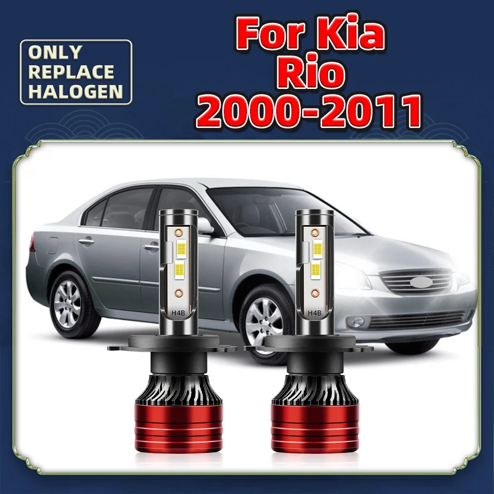 

120W/Pair H4 LED Auto Bulbs 16000LM Hi/Lo Headlights 12V For Kia Rio 2000 2001 2002 2003 2004 2005 2006 2007 2008 2009 2010 2011