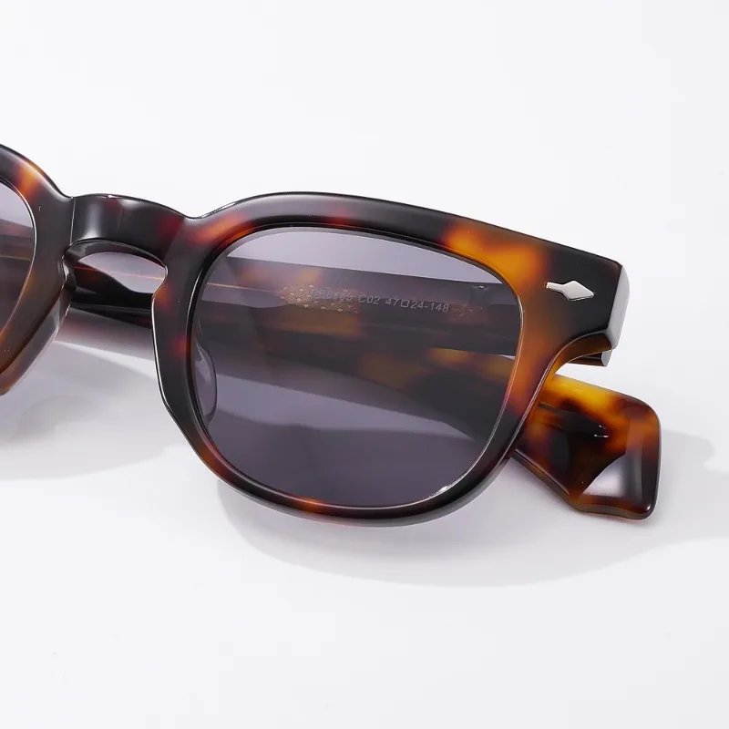 Klassische Vintage-Nieten-Sonnenbrille für Herren, Acetat, handgefertigt, hochwertige Fahrsonnenbrille, Damen, Outdoor, UV-Schutz, Retro-Brille