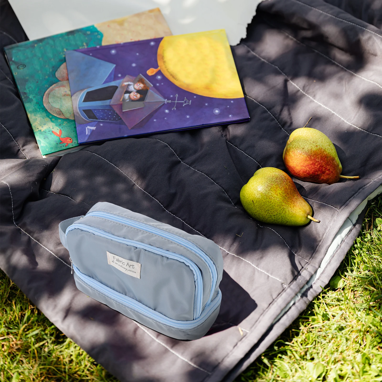 

Pencil Bag for Girls Case and Pouch with Zipper High Capacity Canvas Stationery