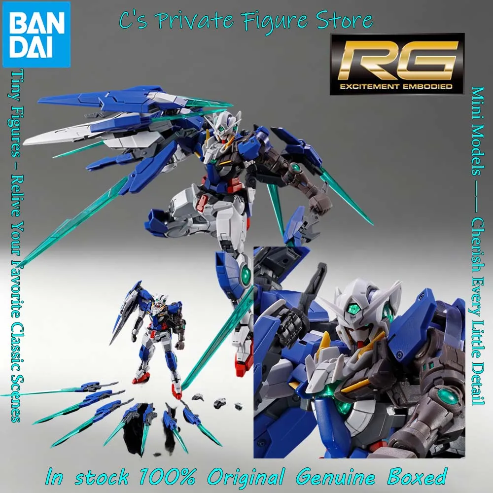 Hot Sale In Stock Bandai REAL GRADE Kidou Senshi Gundam 00 GN-001REIV Gundam Exia Repair IV Figure Anime Action Model Gift