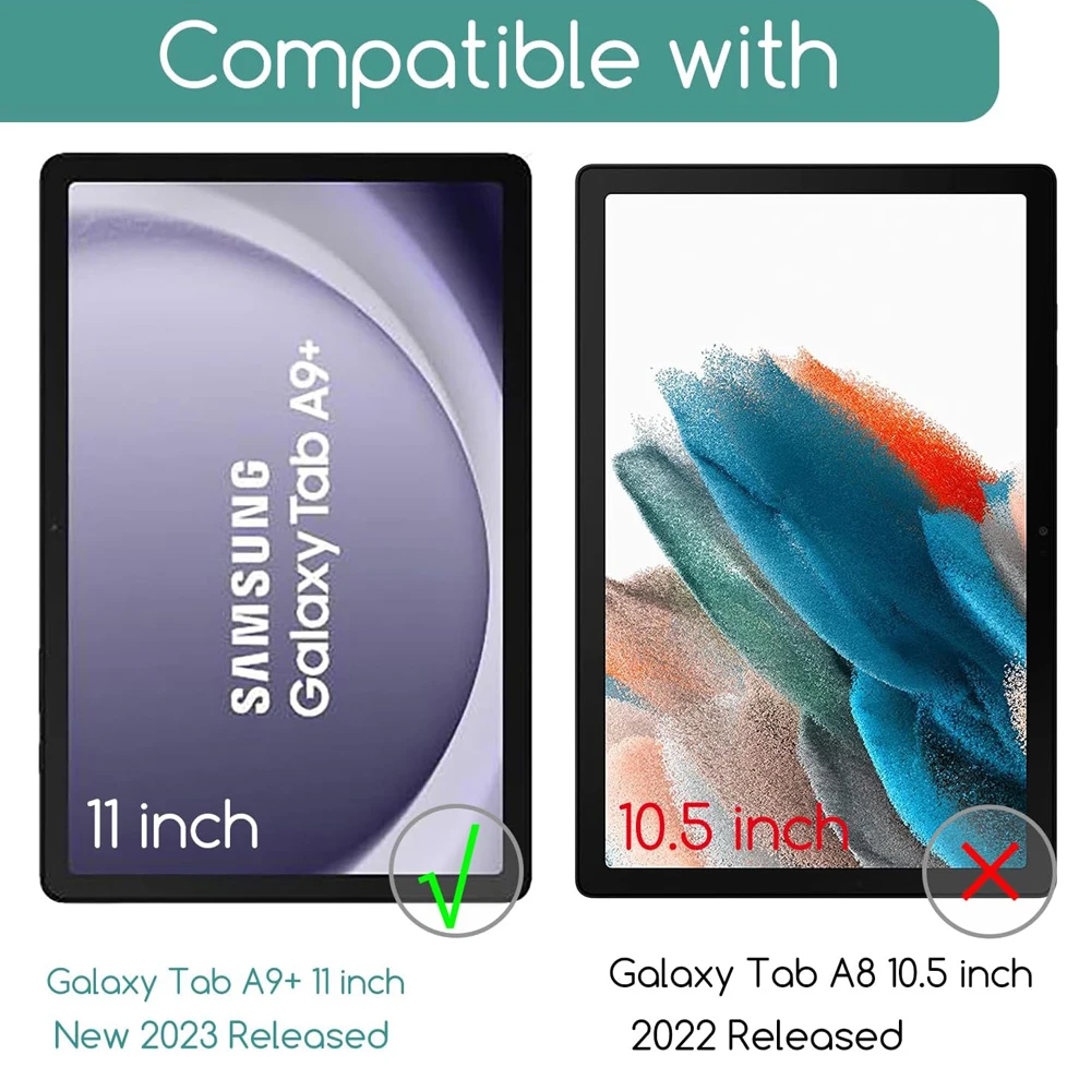 Screen Protector For Samsung Galaxy Tab A9+ 11 Inch Tablet Protective SM-X210 X215 X216 Bubble Free HD Clear Tempered Glass Film