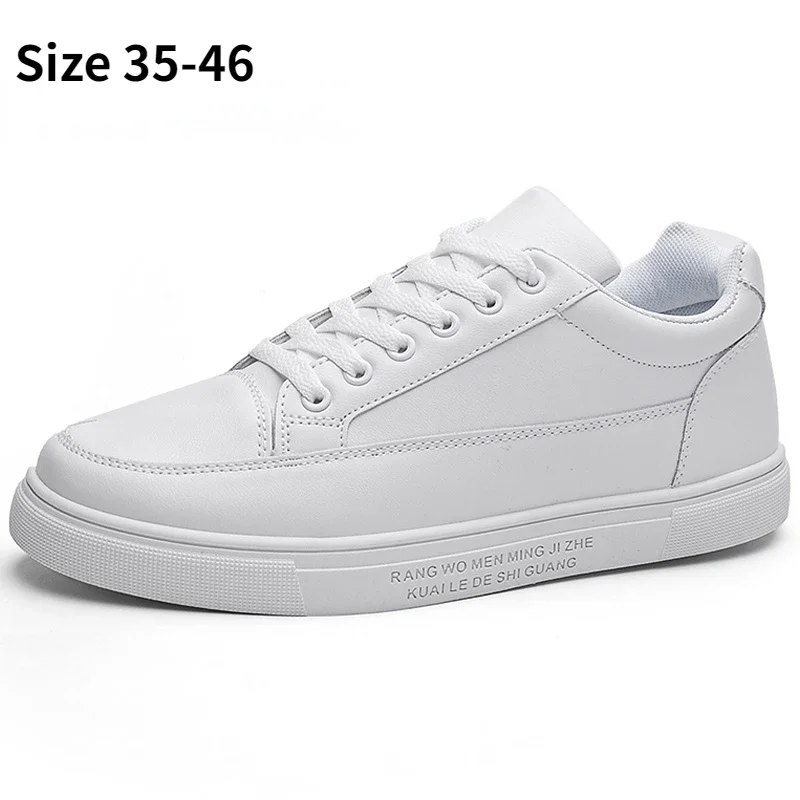 2024 Fashion Men Sneakers White Casual Shoes Premium Leather Men Shoes 46 Walking Non-Slip Designer Tennis Shoes Tênis Masculino