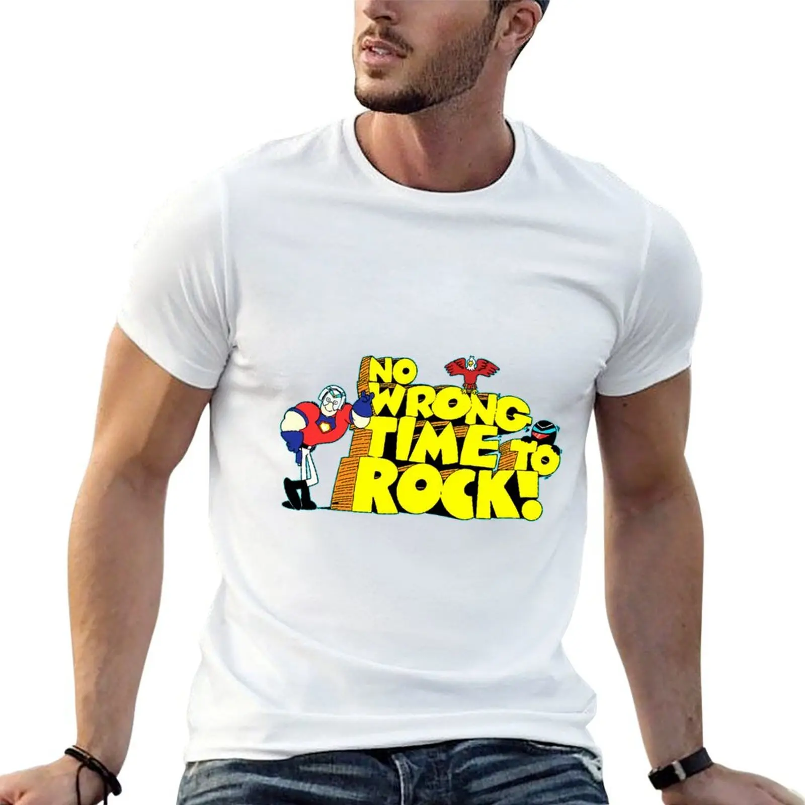 

No Wrong Time To Rock, Eagly Vigilante Peacemaker T-Shirt t shirt man designer printed t shirts for man T-Shirt