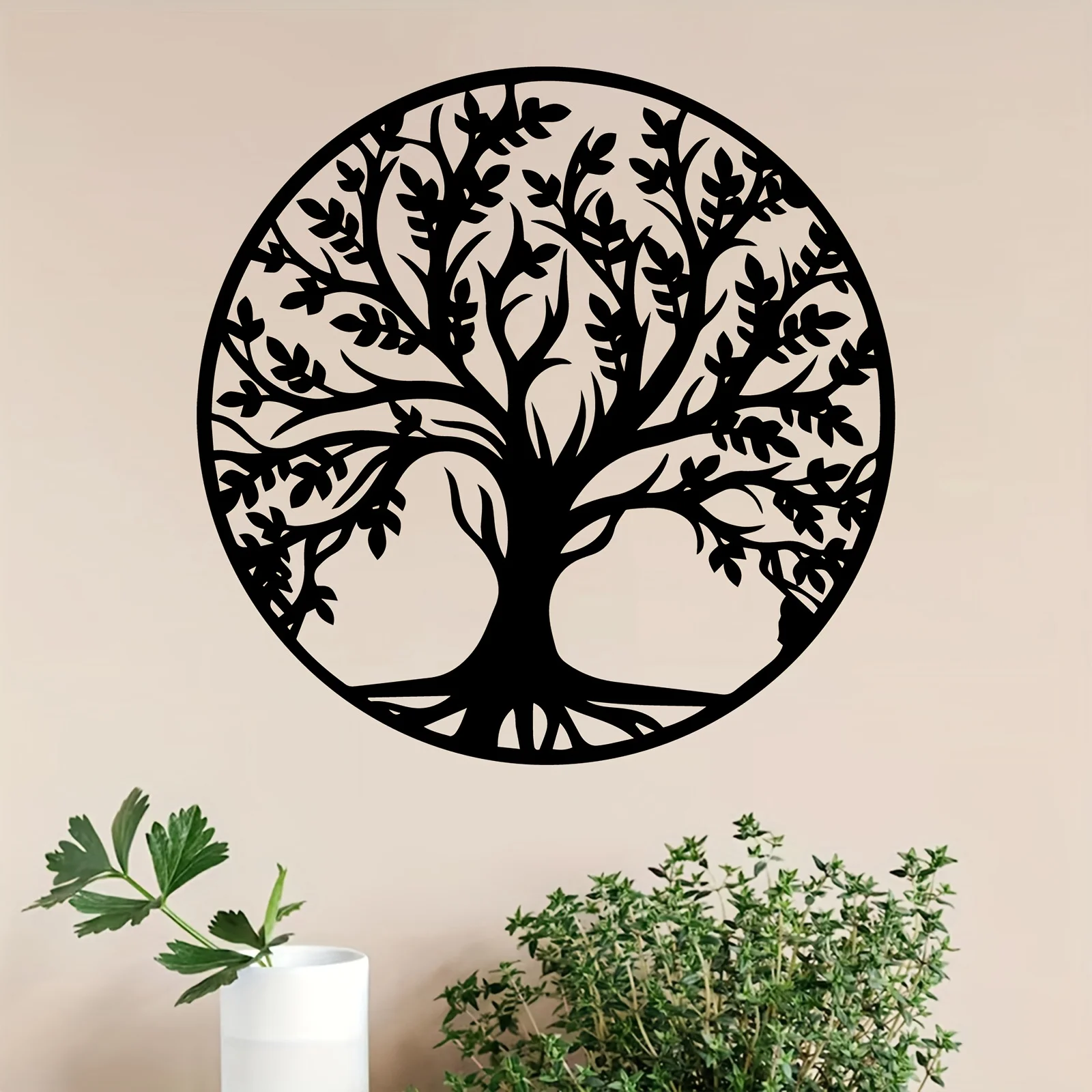 Brand Metal Tree Wall Art Rust-Resistant Iron Sculpture Nature Decor Branches Trunk Garden Fence Living Room