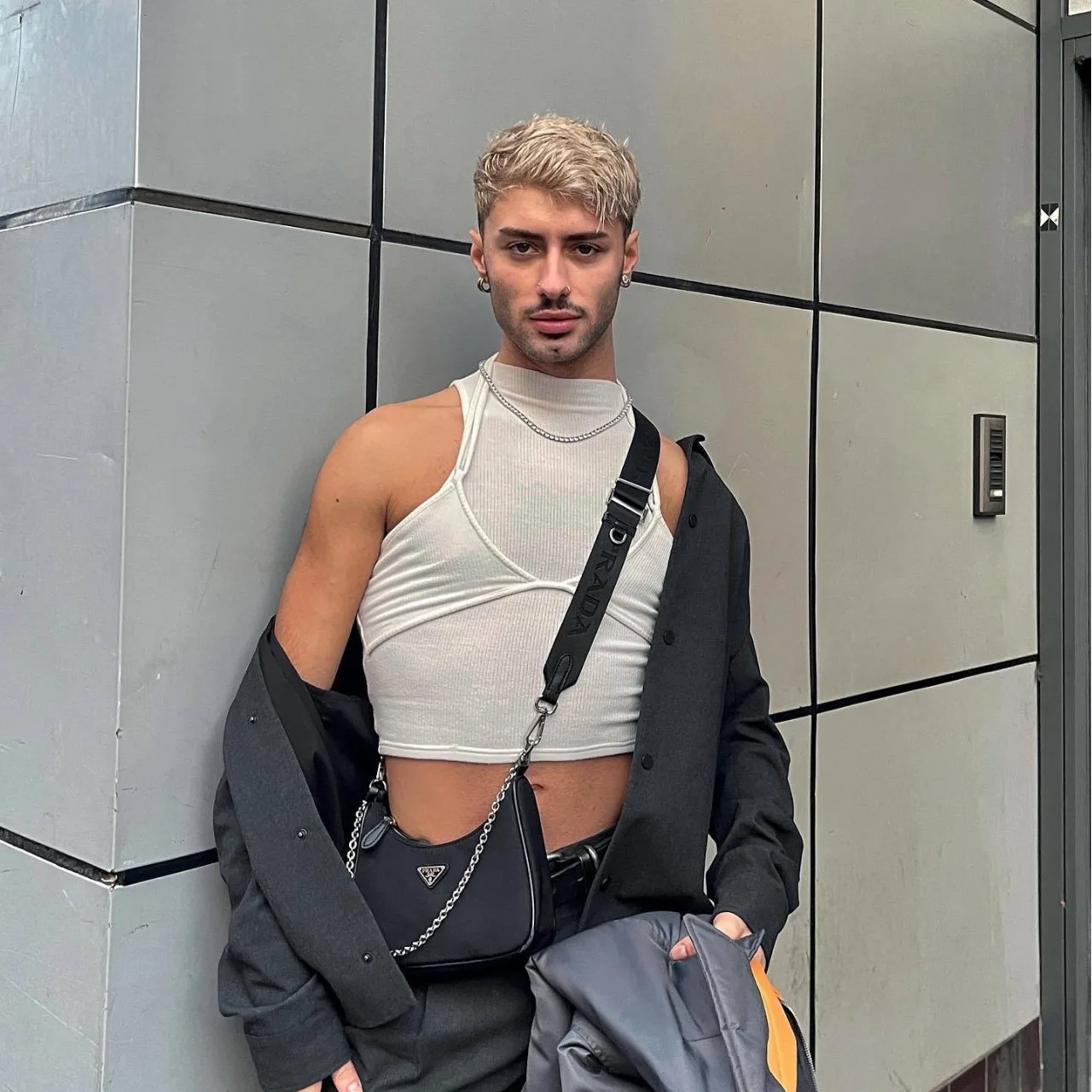Sleeveless Men's Vest Advanced Sense Personalized Hollow Sling Vest Sexy Niche Design Top Men