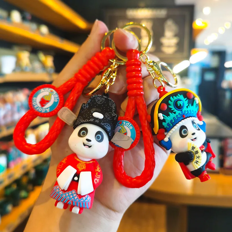 

Cartoon Chinese Style Panda Keychain Creative Car Decoration Key Decoration Bag Small Gift Kawaii Cute Personalized Gifts