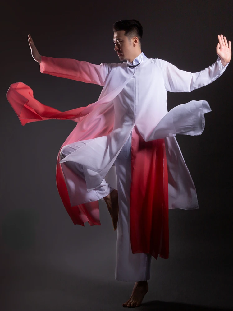 

Man Chinese Traditional Folk Dance Costume Ancient Tai Chi Uniform for Stage Performance Oriental Tang Dynasty Clothing