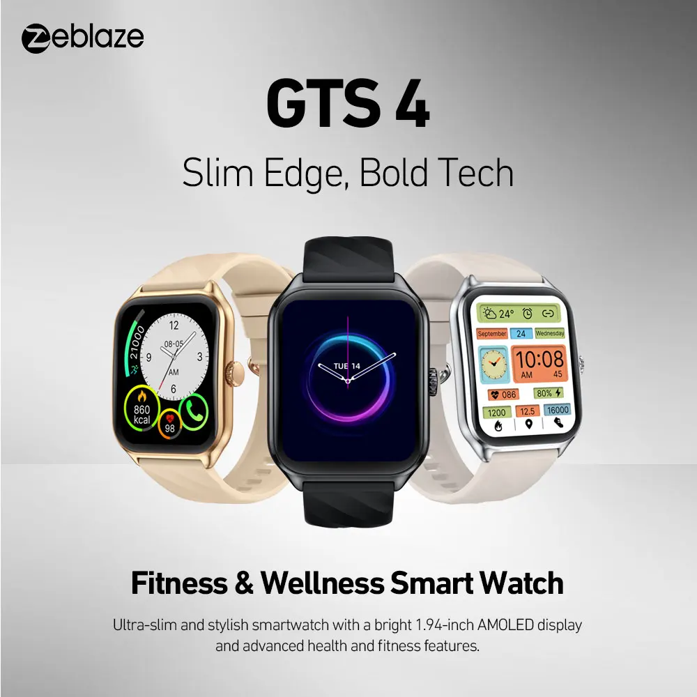 

NEW Zeblaze GTS 4 Voice Calling Smart Watch 1.94'' HD AMOLED Display 100+ Sports Modes Fitness Tracking SmartWatch for Men Women