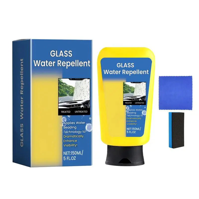 

Auto Glass Cleaner Glass Stripper With Wipe 150mL Car Glass Cleaner Water Stains Remover Car Windshield Cleaner For Front