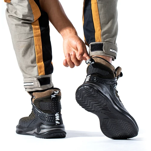 Imagen 2 del producto Zapatos de seguridad para hombre, zapatillas de trabajo a prueba de pinchazos, zapatos ligeros con punta de acero para hombre, botas de seguridad, botas de trabajo indestructibles, cálidas para invierno