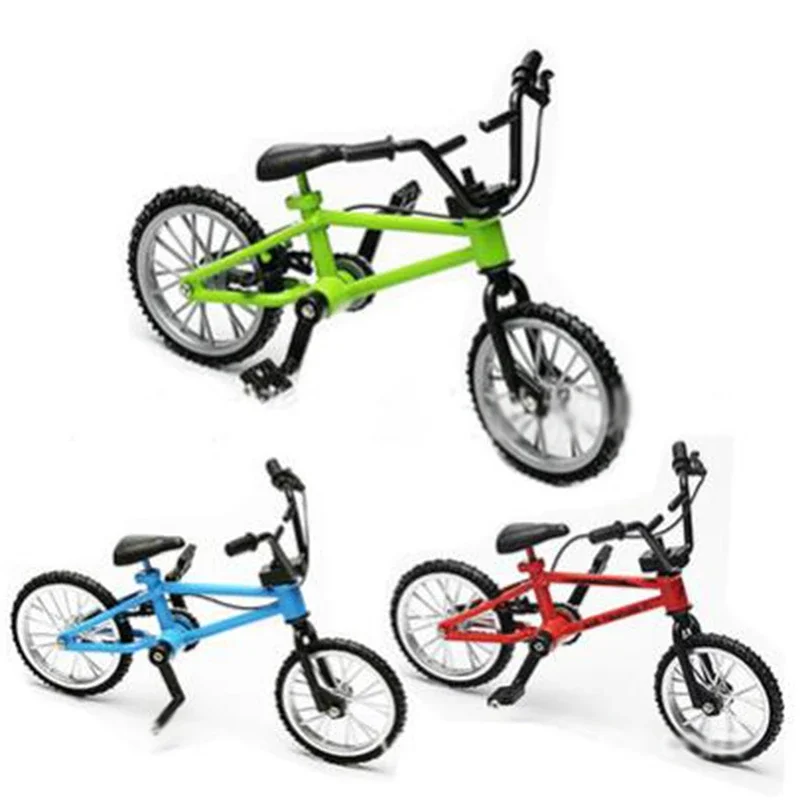 Boy Toys Finger Skateboards bicicletta con corda freno simulazione blu lega Finger Bike Toys for Children Gift Mini Size