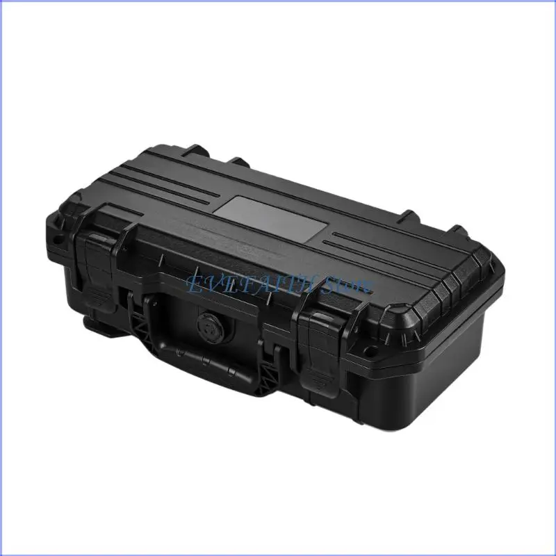 124B Motorcycle Accessory Storage Case with Hard Plastic Shell, Ribbed Reinforced Body and Locking Top Opening for Daily Ride