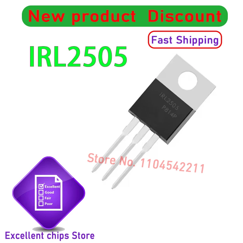 New IRL2203N IRL2203 IRL1004 IRL2505 IRL3103 IRL3713 IRL3803 IRL3705N TO-220 IC Chip   In Stock 5Pcs