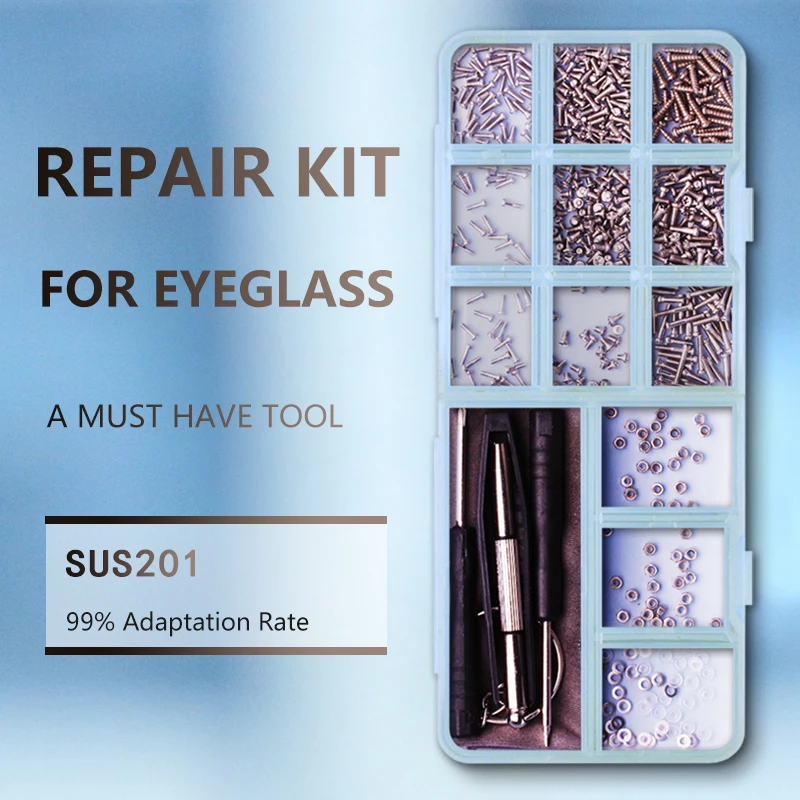 

Upgrade Version Eyeglass Repair Tool Kit with Compact Screw Box Include Screwdriver Screws Tweezer for Eyeglass, Sunglass