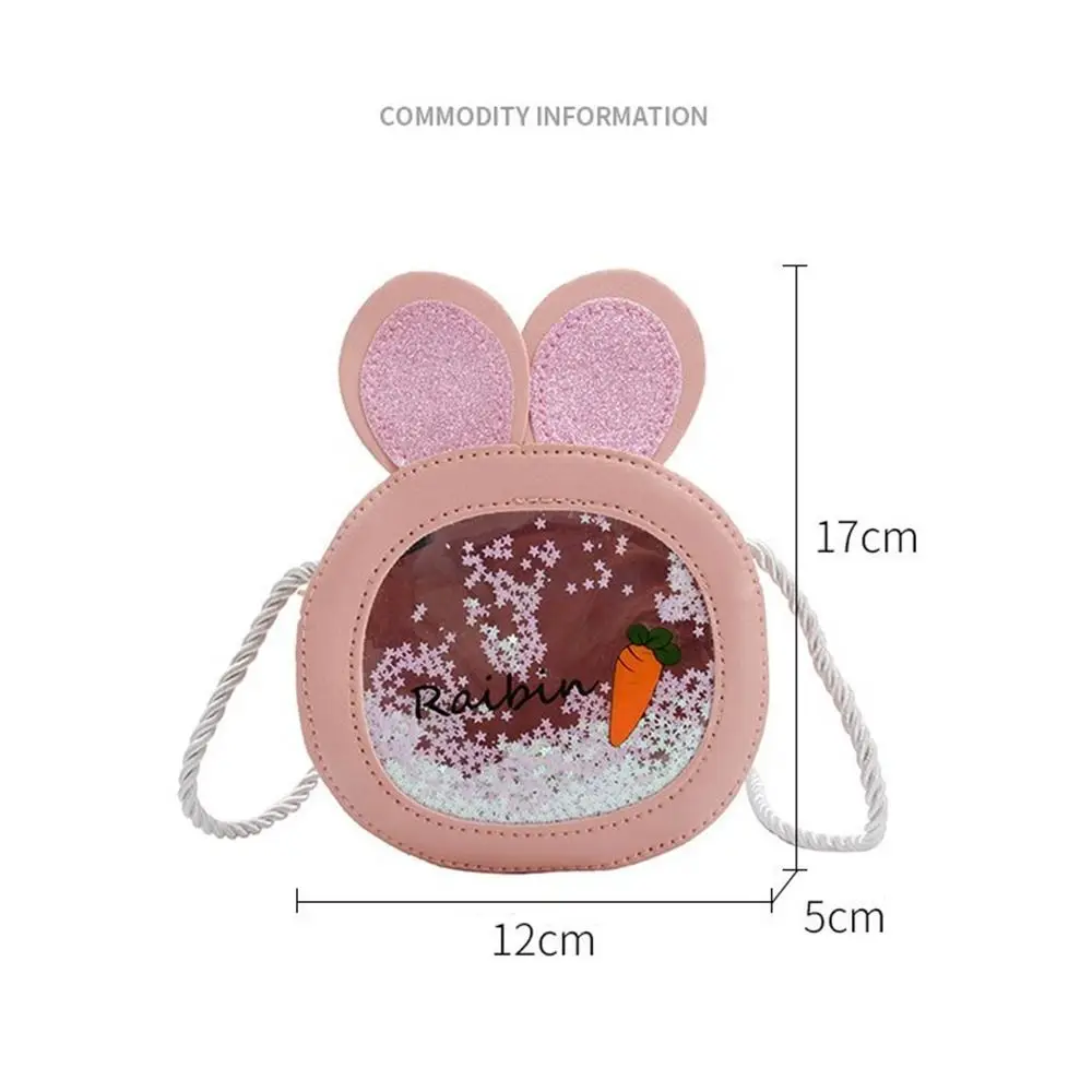 PU Leather Shoulder Bag Cute Small Rabbit Messenger Bag Handbag Kids Girls