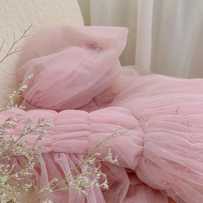 Girls Wedding Princess Dress Baby Kids Elegant Party Tutu Fluffy Prom Gown Children Mesh Clothes Evening Tulle Birthday Dresses